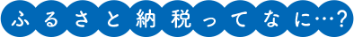 ふるさと納税ってなに…？